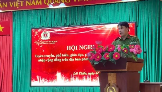 HỒ CHÍ MINH: CÔNG AN PHƯỜNG TỔ CHỨC HỘI NGHỊ TUYÊN TRUYỀN, PHỔ BIẾN PHÁP LUẬT ĐỐI VỚI NGƯỜI CHẤP HÀNH XONG ÁN PHẠT TÙ TRỞ VỀ ĐỊA PHƯƠNG TÁI HÒA NHẬP CỘNG ĐỒNG.