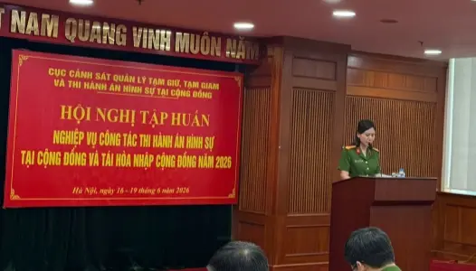 BỘ CÔNG AN: Khai mạc lớp tập huấn nghiệp vụ công tác THAHS tại cộng đồng và THNCĐ năm 2026