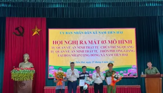 HƯNG YÊN: Công an xã Nam Tiền Hải tham mưu ra mắt 04 mô hình tự quản về bảo đảm an ninh, trật tự