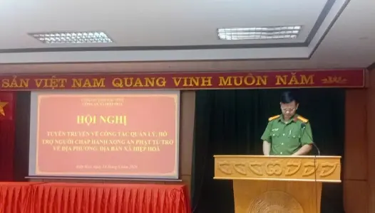 BẮC NINH: Công an xã Hiệp Hòa tổ chức "Hội nghị: Tuyên truyền về công tác quản lý, hỗ trợ người chấp hành xong án phạt tù trở về địa phương”