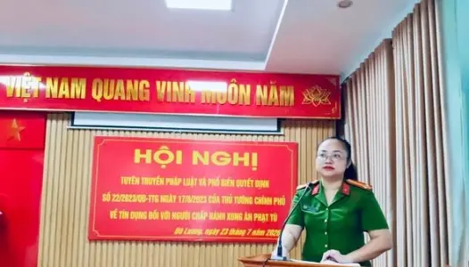 NGHỆ AN: Công an xã Đô Lương tổ chức Hội nghị tuyên truyền pháp luật và phổ biến Quyết định số 22 của Thủ tướng Chính phủ về tín dụng đối với người chấp hành xong án phạt tù