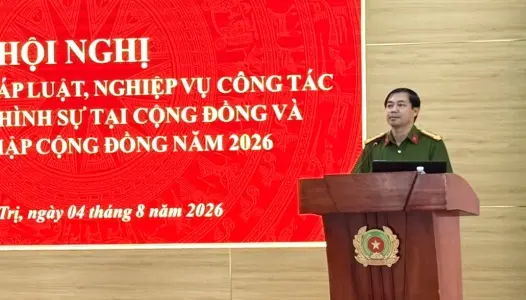 QUẢNG TRỊ: Tổ chức Hội nghị tập huấn về pháp luật, công tác thi hành án hình sự tại cộng đồng và tái hòa nhập cộng đồng năm 2026