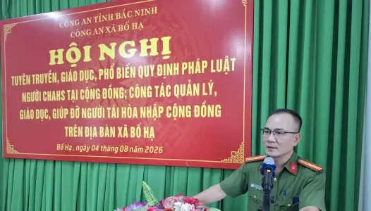 BẮC NINH: Bố Hạ tổ chức Hội nghị tuyên truyền pháp luật về thi hành án hình sự tại cộng đồng và tái hòa nhập cộng đồng năm 2026