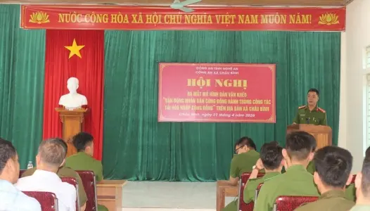 NGHỆ AN: Công an xã Châu Bình ra mắt mô hình "Vận động Nhân dân cùng đồng hành trong công tác tái hòa nhập cộng đồng"