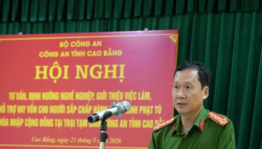 CAO BẰNG: Công an tỉnh tổ chức Hội nghị tư vấn, định hướng nghề nghiệp, giới thiệu việc làm, hỗ trợ vay vốn cho người sắp chấp hành xong án phạt tù