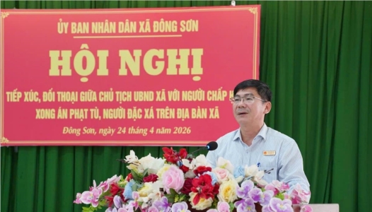 QUẢNG NGÃI: Đông Sơn tổ chức Hội nghị tiếp xúc, đối thoại với người chấp hành xong án phạt tù