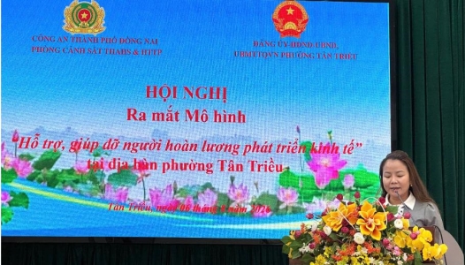 ĐỒNG NAI: Công an phường Tân Triều ra mắt mô hình “Hỗ trợ, giúp đỡ người hoàn lương phát triển kinh tế”