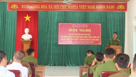 NGHỆ AN: Công an xã Châu Bình ra mắt mô hình "Vận động Nhân dân cùng đồng hành trong công tác tái hòa nhập cộng đồng"