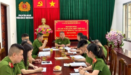 LẠNG SƠN: Cơ quan Thi hành án hình sự tỉnh Lạng Sơn họp Hội đồng xét, đề nghị giảm, miễn thời hạn chấp hành án hình sự tại cộng đồng đợt 02/9/2026